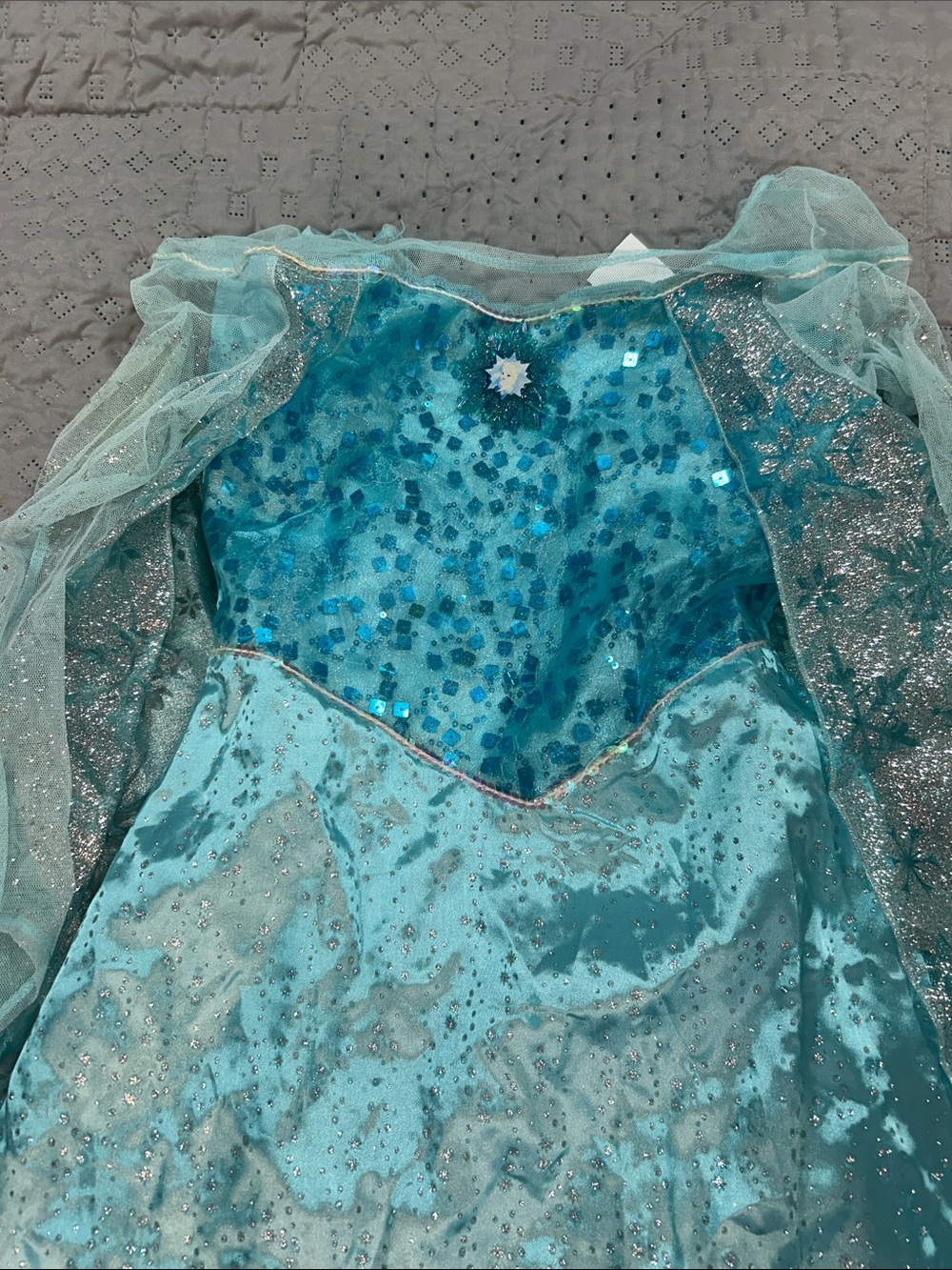 Pixar Elsa dress Blue Sparkle Princess Kids Costume Dress 7/8 - Picture 3 of 10
